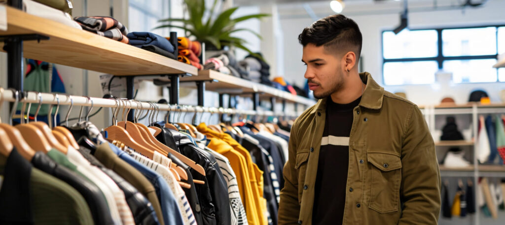 imagen que describe Cliente explorando la tienda online American Store