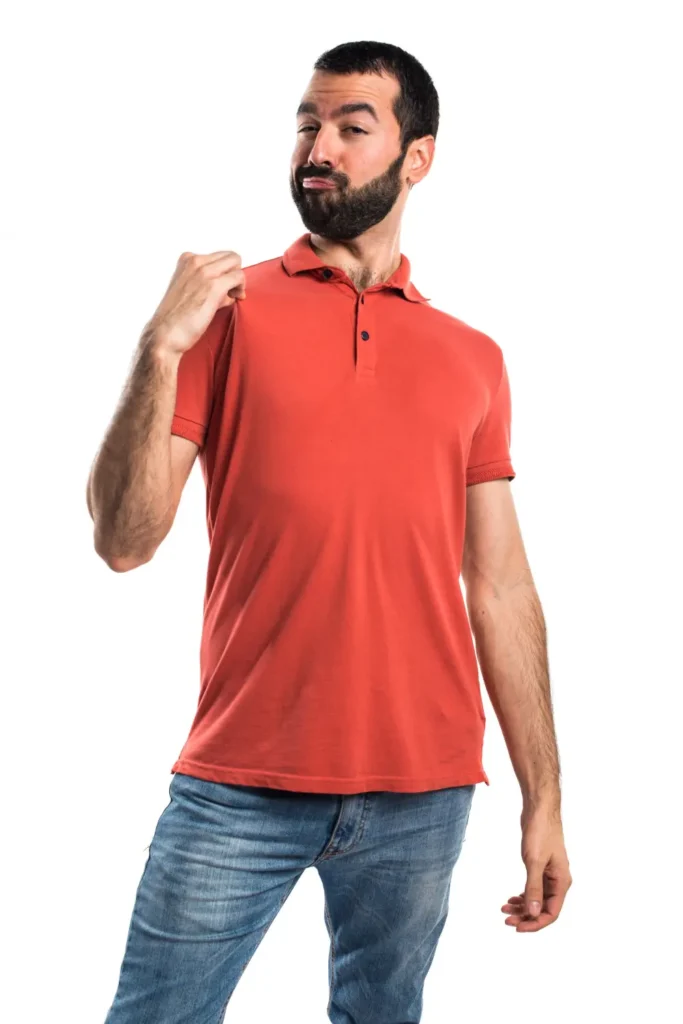 imagen que describe camiseta tipo polo hombre